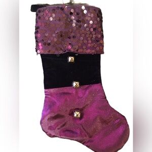 Purple and Black Sequin Stocking